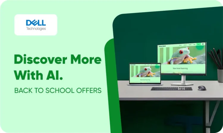 Dell Back to School Sale – Extra 5% OFF (Up to ₹7,500) + Instant Cashback Up to ₹2,000 + No Cost EMI on Laptops & Accessories