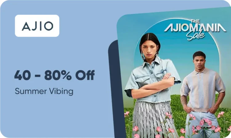 The Ajio Mania Sale | Min 40% – 80% + Instant 5% Bank Off